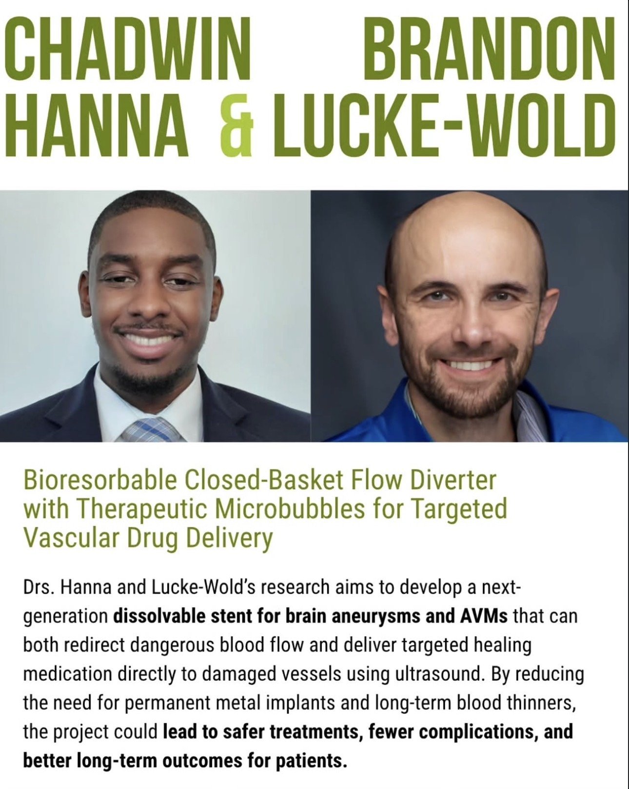 TAAF grant feature: Chadwin Hanna and Brandon Lucke-Wold